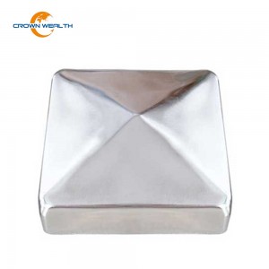 91x91mm Hot Sales Square Pyramid Stainless Steel Post Cap