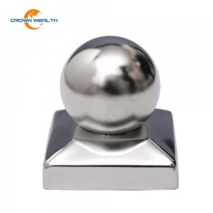 Factory supply ball top decorative stainless steel fence post cap