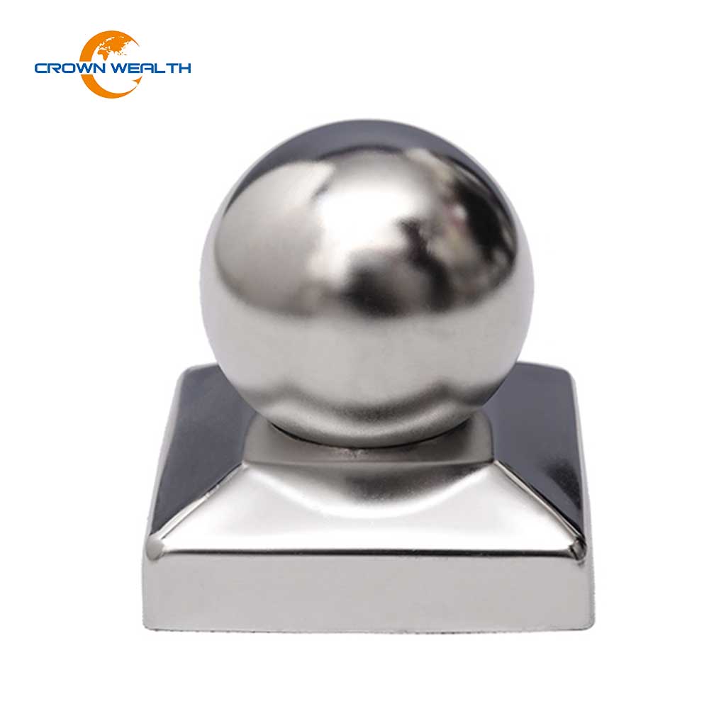 71x71mm Ball Top Decorative Stainless Steel Fence Post Cap Featured Image