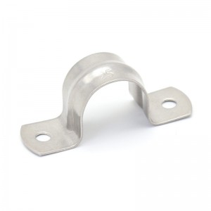 Hot Sale 25mm Two Hole Stainless Steel Saddle Pipe Clamp