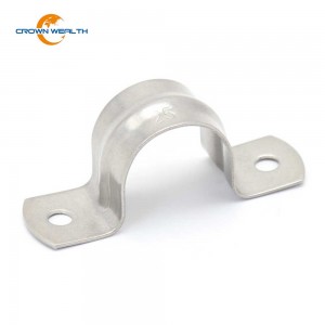 Hot Sale 25mm ສອງ Hole Stainless Steel Saddle ທໍ່ Clamp